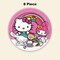 8 Count Hello Kitty Paper Dinner Plates Birthday Party Supplies for Girls Pink Rainbow Theme 9"